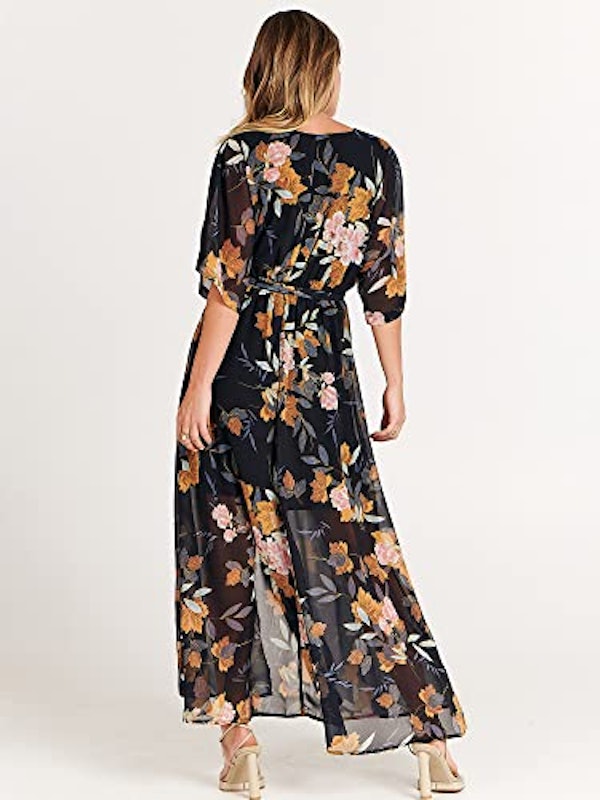 Flowy Wrap Floral Dress 2