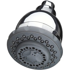Wall-Mounted Filtered Showerhead with Massage