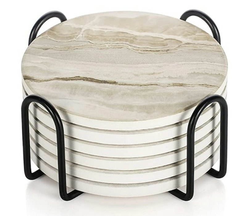 Marble Style Ceramic Drink Coaster 1