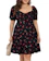 Pinup Fashion Plus Size Puff Sleeve Smocked Short Sundress 1