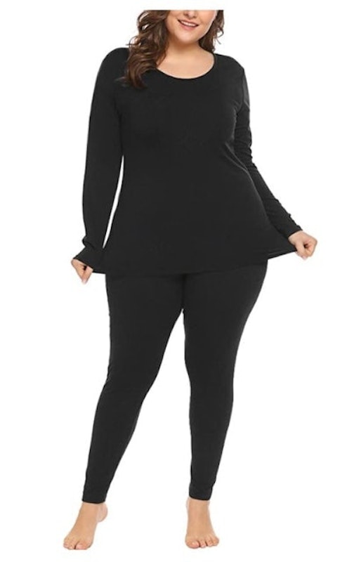 Women's Plus Size Thermal Long Johns Set 1