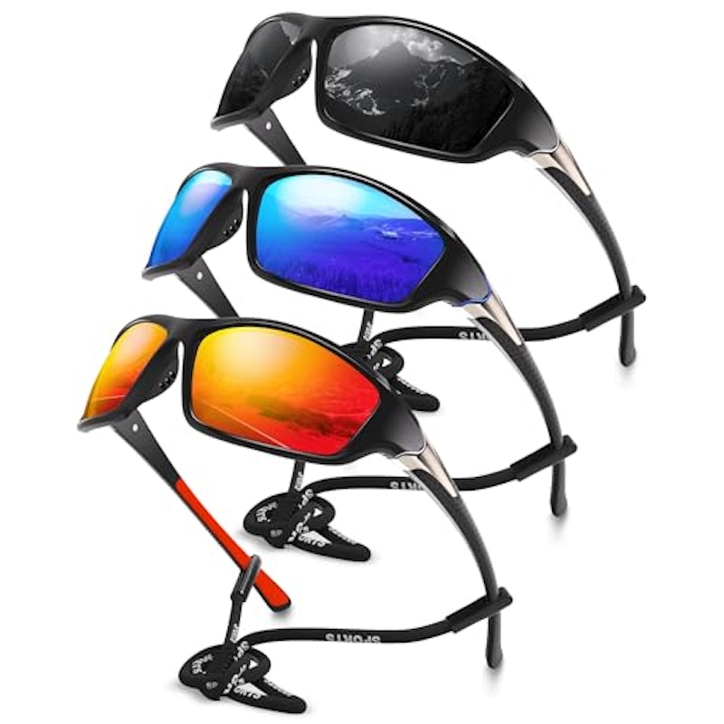 3-Pack Polarized Sports Sunglasses for Men 1