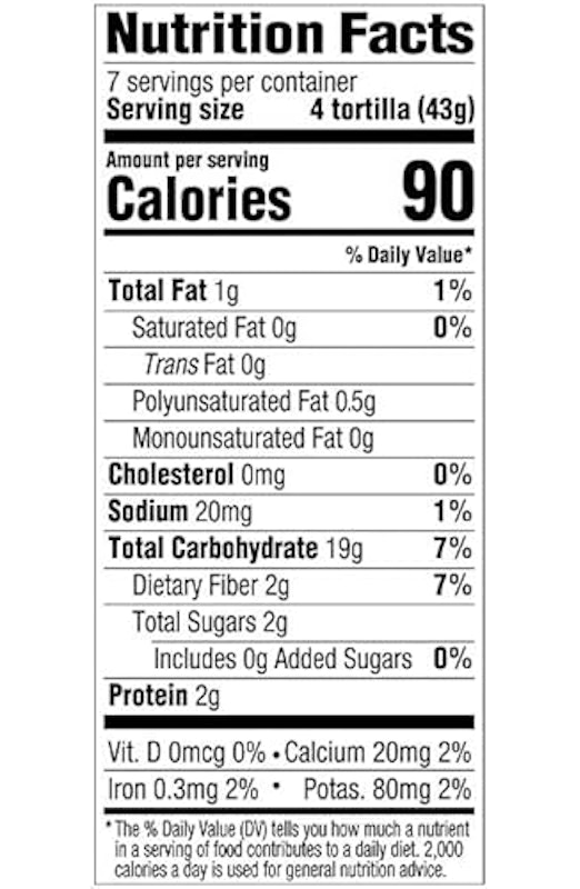 25 Calorie Yellow Corn Tortillas 2