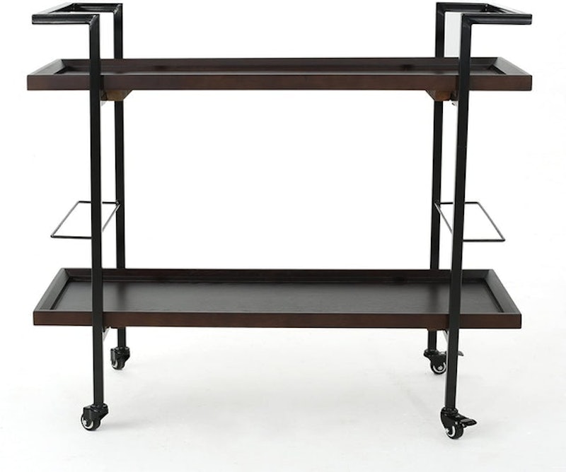 Gerard Industrial Wooden Bar Cart 1