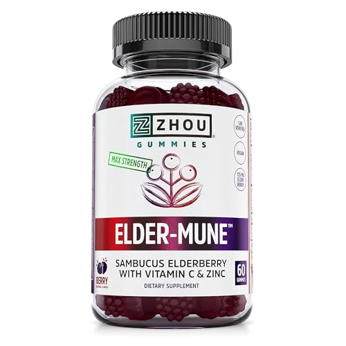 Nutrition Elder-Mune Sambucus Elderberry Gummies with Zinc and Vitamin C for Kids & Adults 1