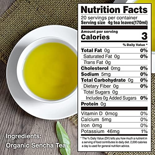 Organic Sencha Green Tea Loose Leaves 80g 2