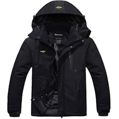 Men's Mountain Waterproof and Windproof Hooded Ski Jacket