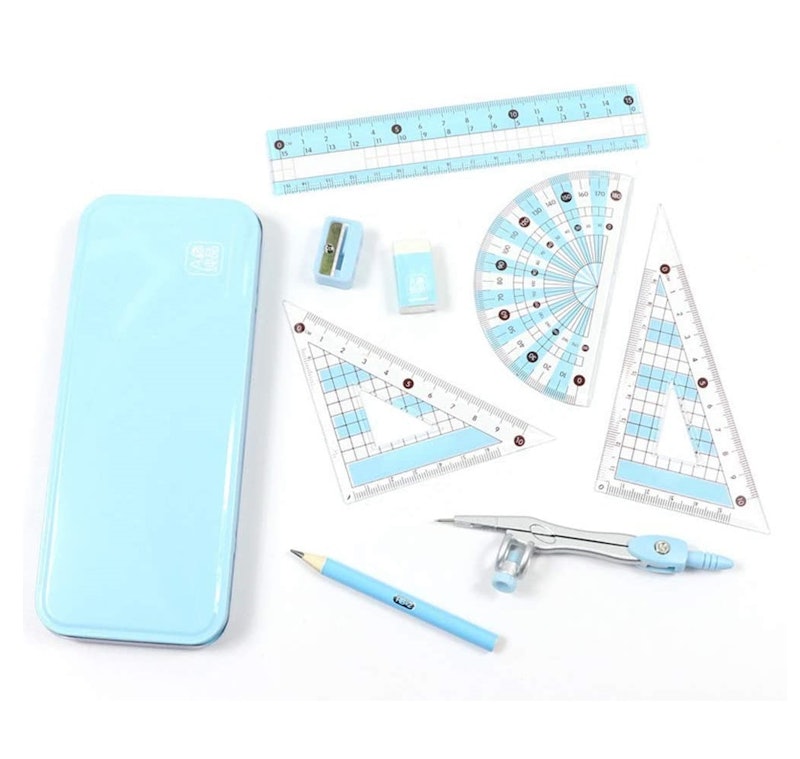 8-Piece Compass Set With Shatterproof Storage Box 1
