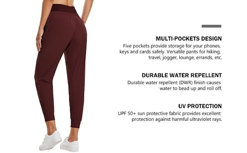 Women's Lightweight Hiking Pants with Zipped Pockets 2