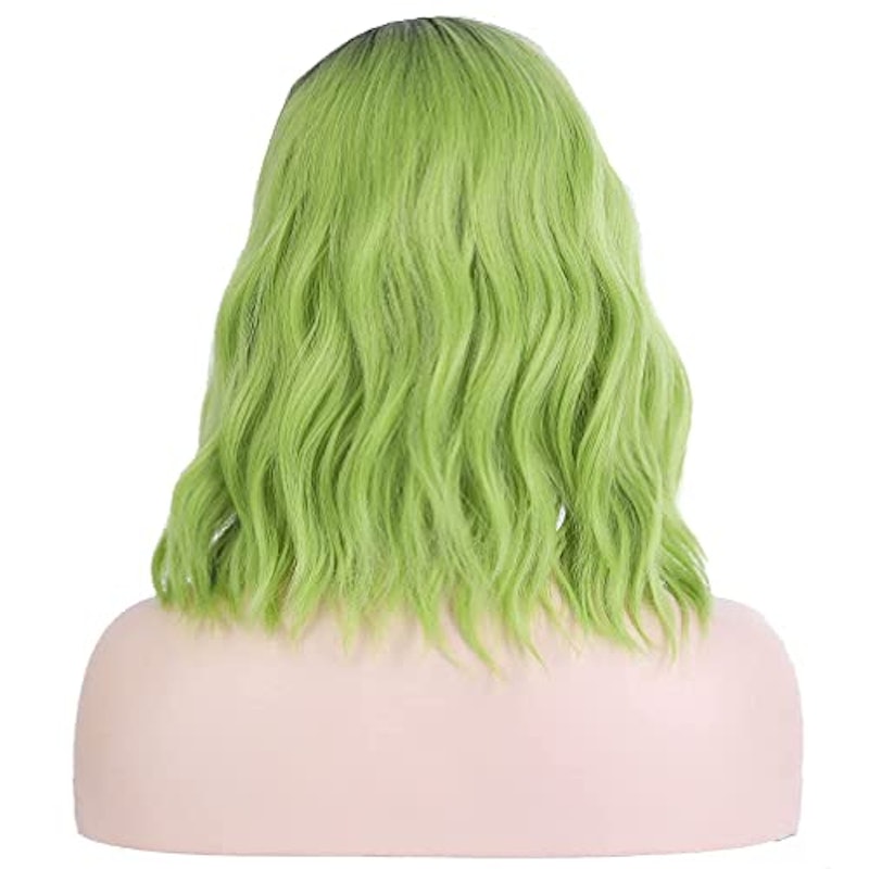 14 Inches Ombre Green Wig 2