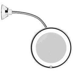 Flexible Gooseneck LED Lighted 10X Magnifying Makeup Mirror