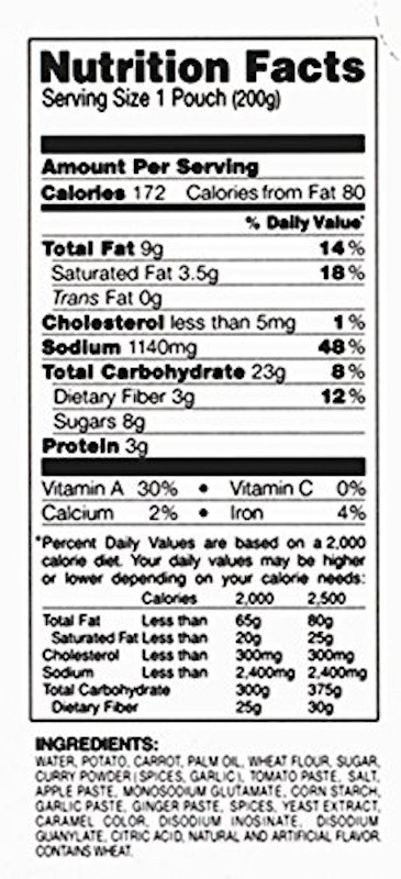 Curry Sauce with Vegetables Hot 2