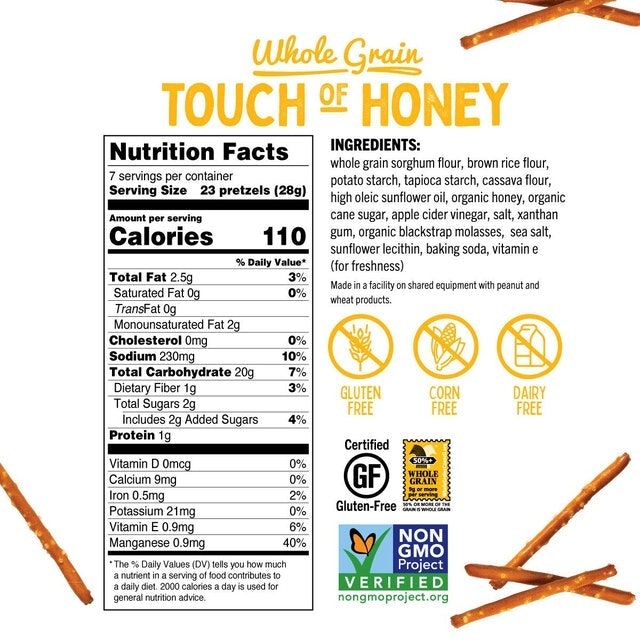 Whole Grain Touch of Honey Pretzel Sticks 2