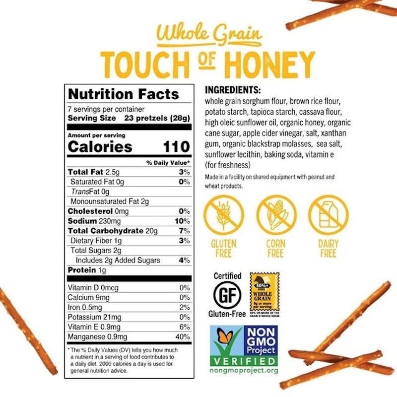 Whole Grain Touch of Honey Pretzel Sticks 2