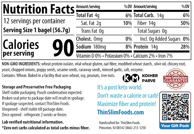 Zero Net Carb Bagels Everything Inside 2
