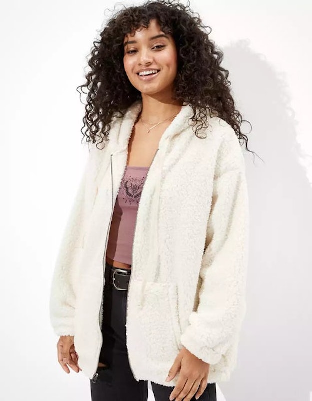 AE Sherpa Zip Up Hoodie 1