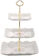 Sumerflos Square White Embossed Dessert Stand 1
