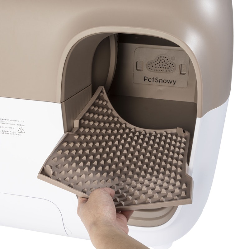 Snow+ Self Cleaning Litter Box white&brown 7
