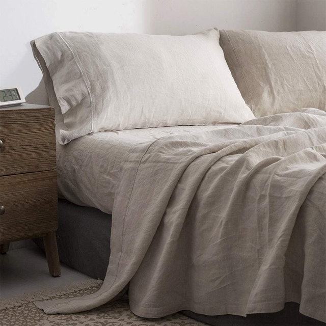 100% Washed Linen Sheet Set 1