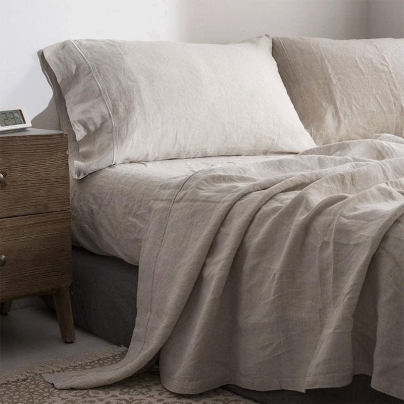 100% Washed Linen Sheet Set 1