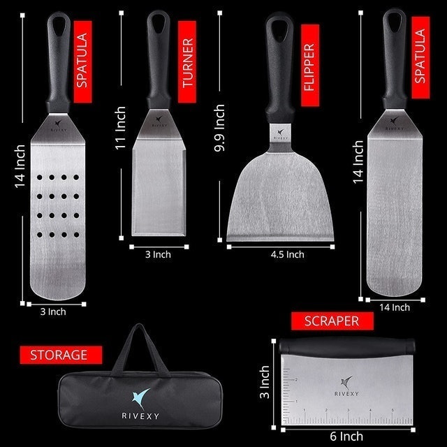 Set of 5 Metal Spatulas  2