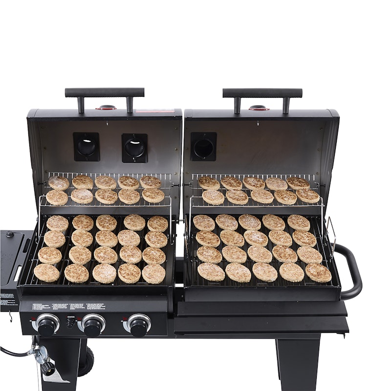 Double Play 3-Burner Gas and Charcoal Grill 5