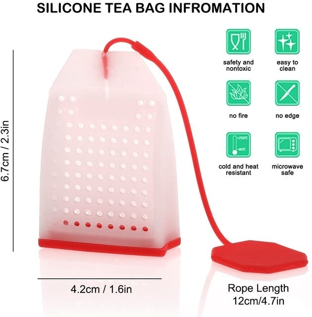 FineGood Tea Bag Silicone Tea Infuser with Six Colors 3