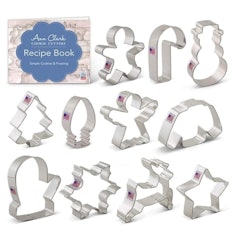 Christmas Cookie Cutter Set with Recipe Booklet