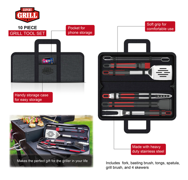 18-Piece Stainless-Steel Barbecue Set  2