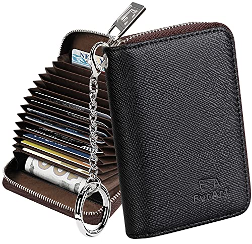 Credit Card Wallet, Zipper Card Cases Holder for Men Women 1