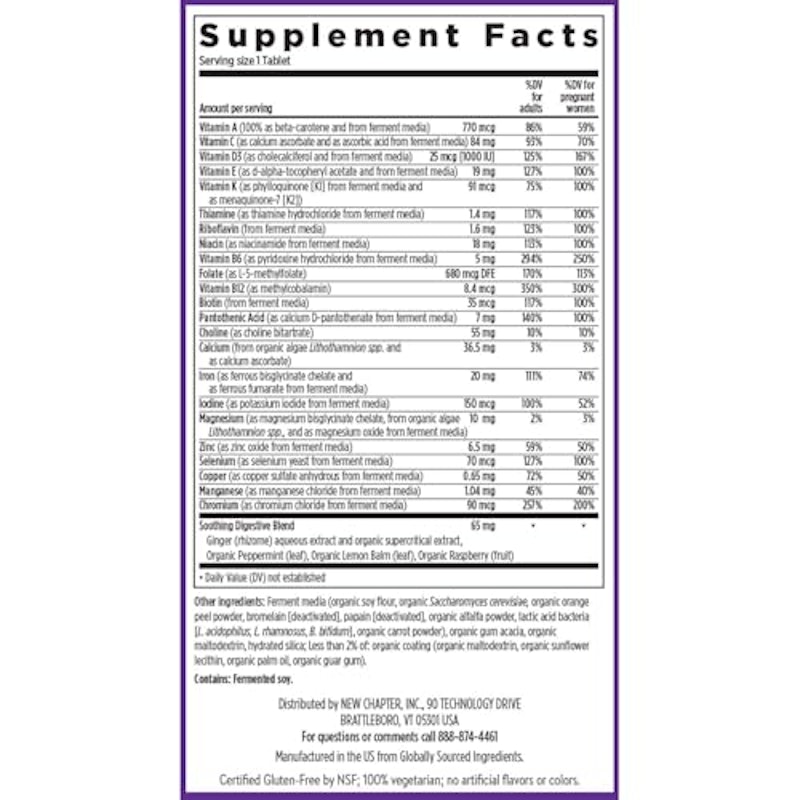 Prenatal Vitamins, One Daily Prenatal Multivitamin Enhanced for Age 35+ 2