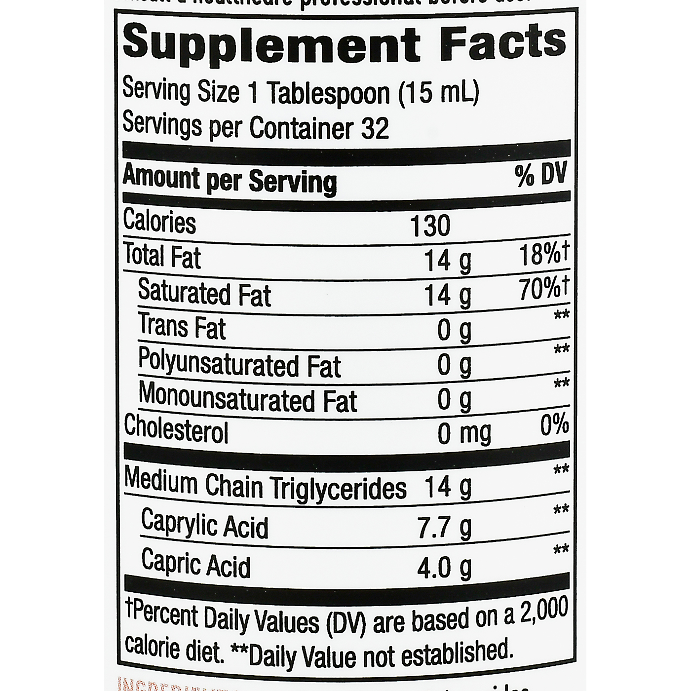 100% Potency Organic MCT Oil 2