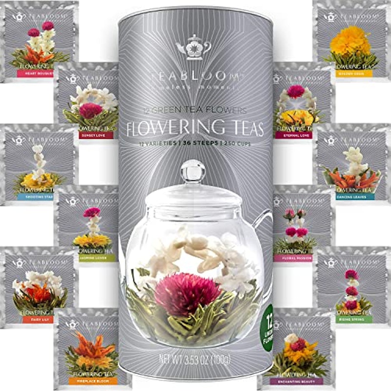Floral Variety Flowering Tea Canister 1