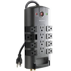 Pivot-Plug Power Strip Surge Protector