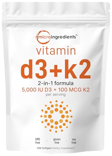Vitamin D3 K2 300 Softgels 5000IU 1
