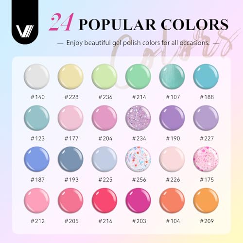 42 Pcs Gel Nail Polish Kit with UV Light 2