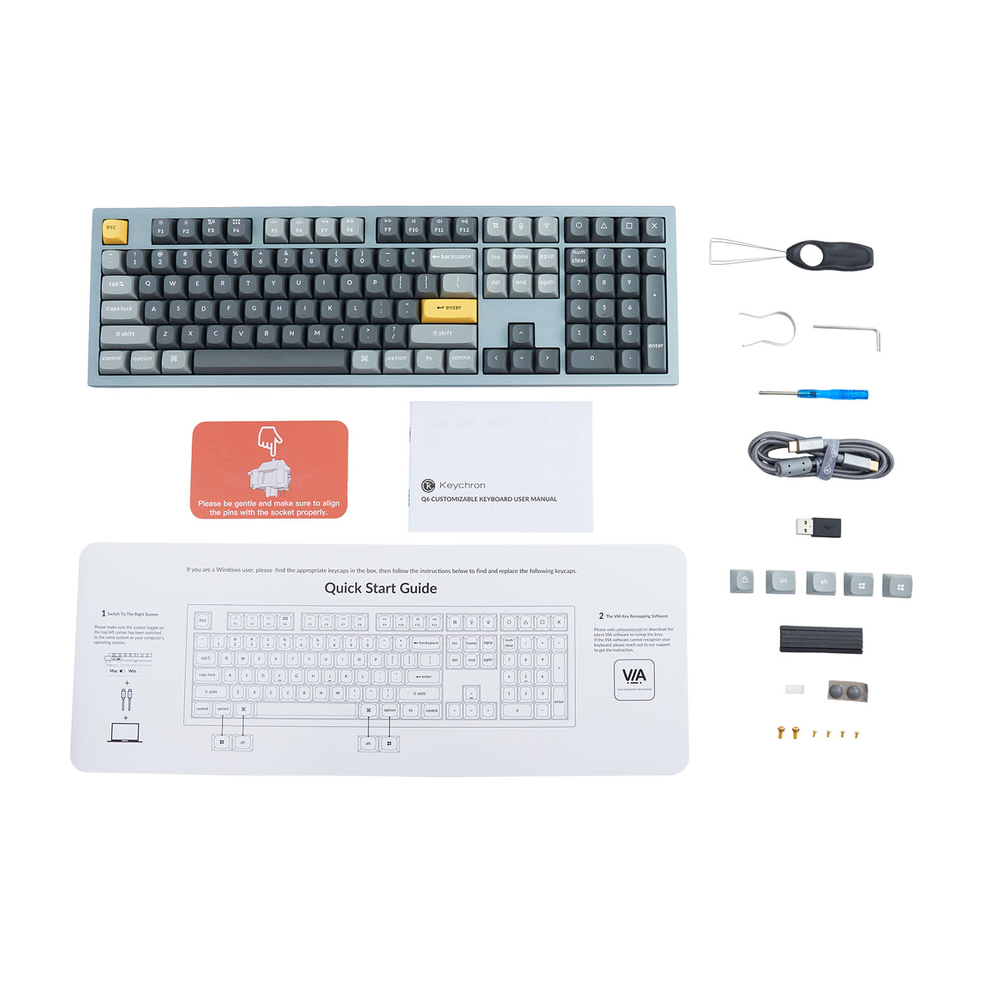 Q6 QMK Custom Mechanical Keyboard 5
