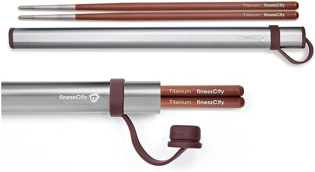 Titanium Chopsticks with Aluminium Case 2