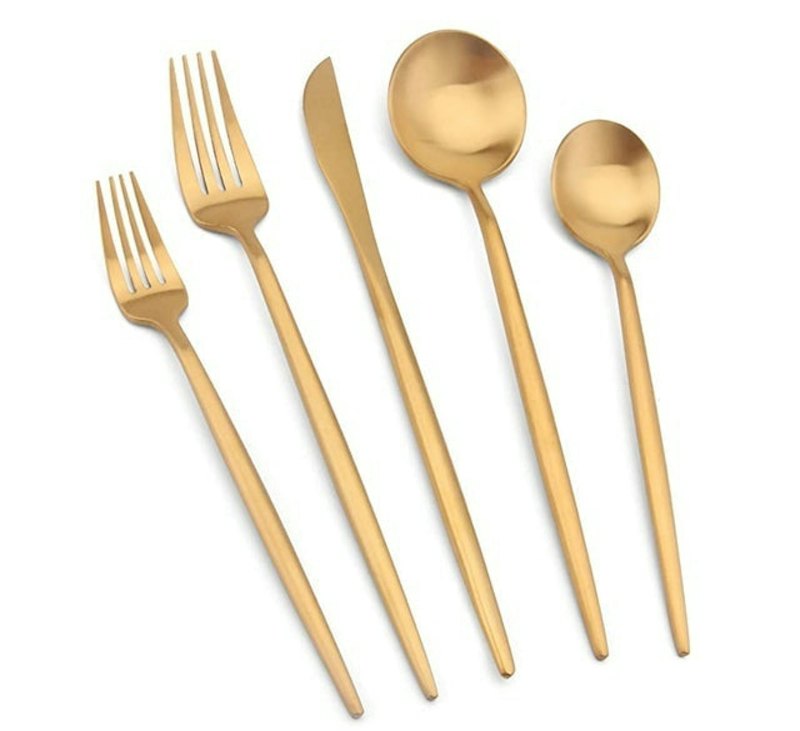 Matte Gold Flatware Set 1