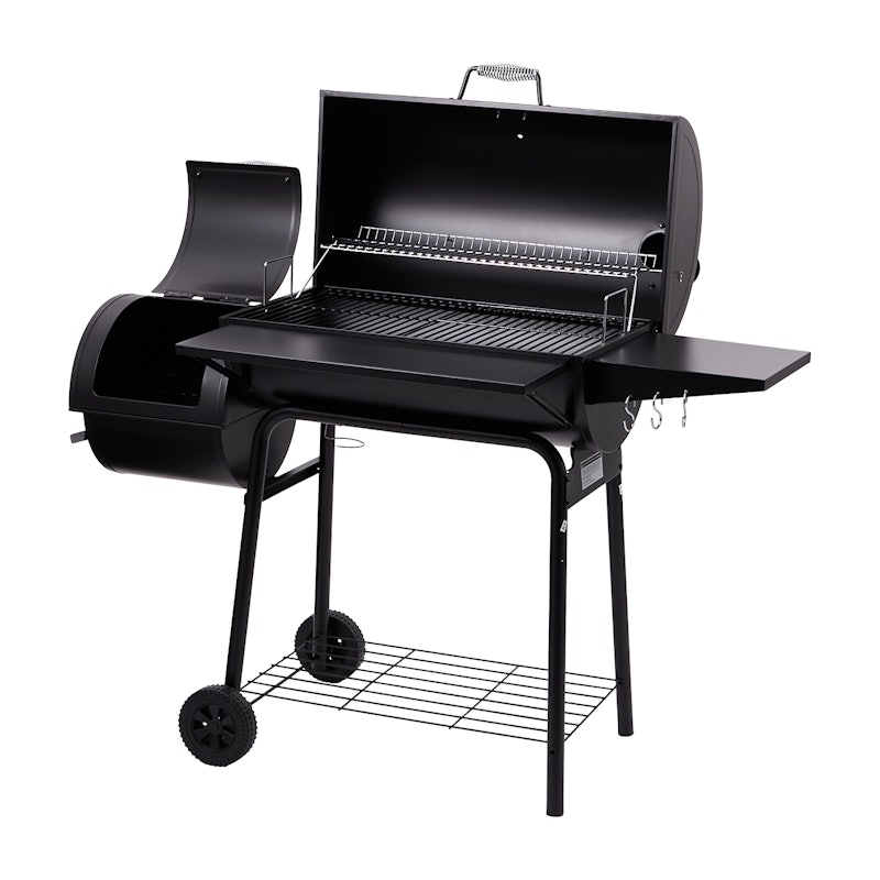 30-Inch Charcoal Barrel Grill with Offset Smoker 3