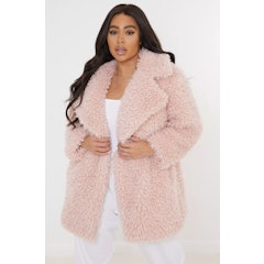 Pink borg 2025 teddy coat