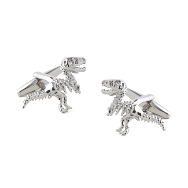 Dinosaur Dig Silver Cufflinks 1