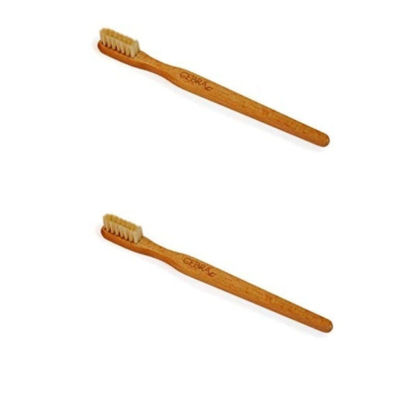 Cebra Wooden Toothbrushes with Natural Hog Hair Bristles 1