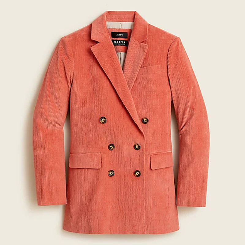 Double-breasted blazer in Italian corduroy 3