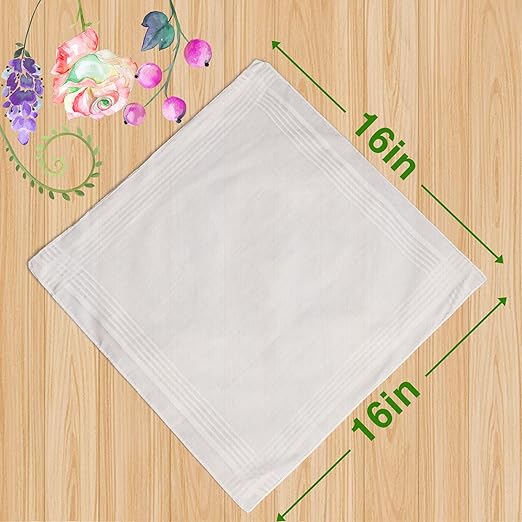 Men's Handkerchiefs - 100% Soft Cotton Hankie 2