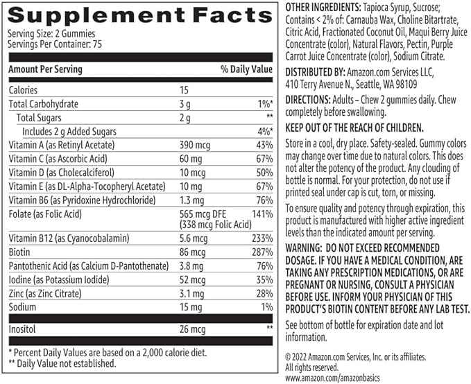 Amazon Basics Adult Multivitamin 3