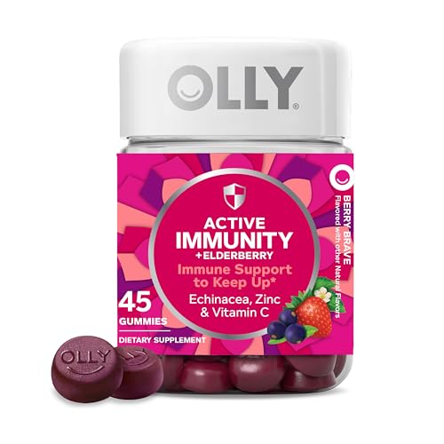 Immunity Gummy, Immune Support, Elderberry, Zinc, Vitamin C, Supplement, Berry Flavor 1