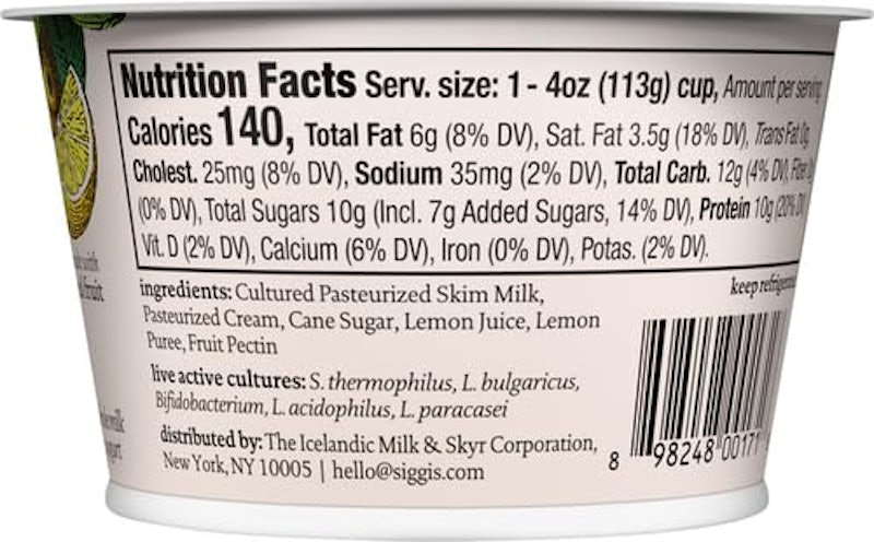Skyr Zesty Lemon, Rich & Creamy 2