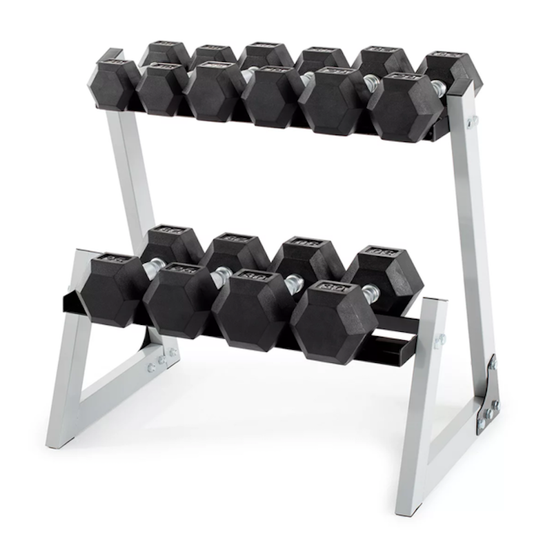 150-Pound Dumbbell Set with Rack 1