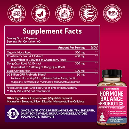 Hormone Balance + Probiotics for Women (3450mg) 2